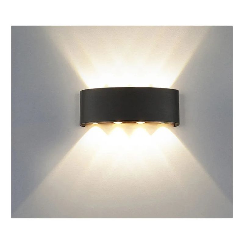 GENERICO - Lampara Led Focos Exteriores Pared 8w Luz Cálida 3500k