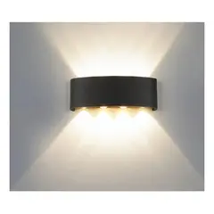 GENERICO - Lampara Led Focos Exteriores Pared 8w Luz Cálida 3500k