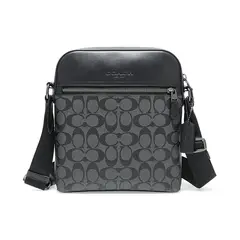 COACH - Houston Flight Bag In Signature Canvas Charcoal Black 4010