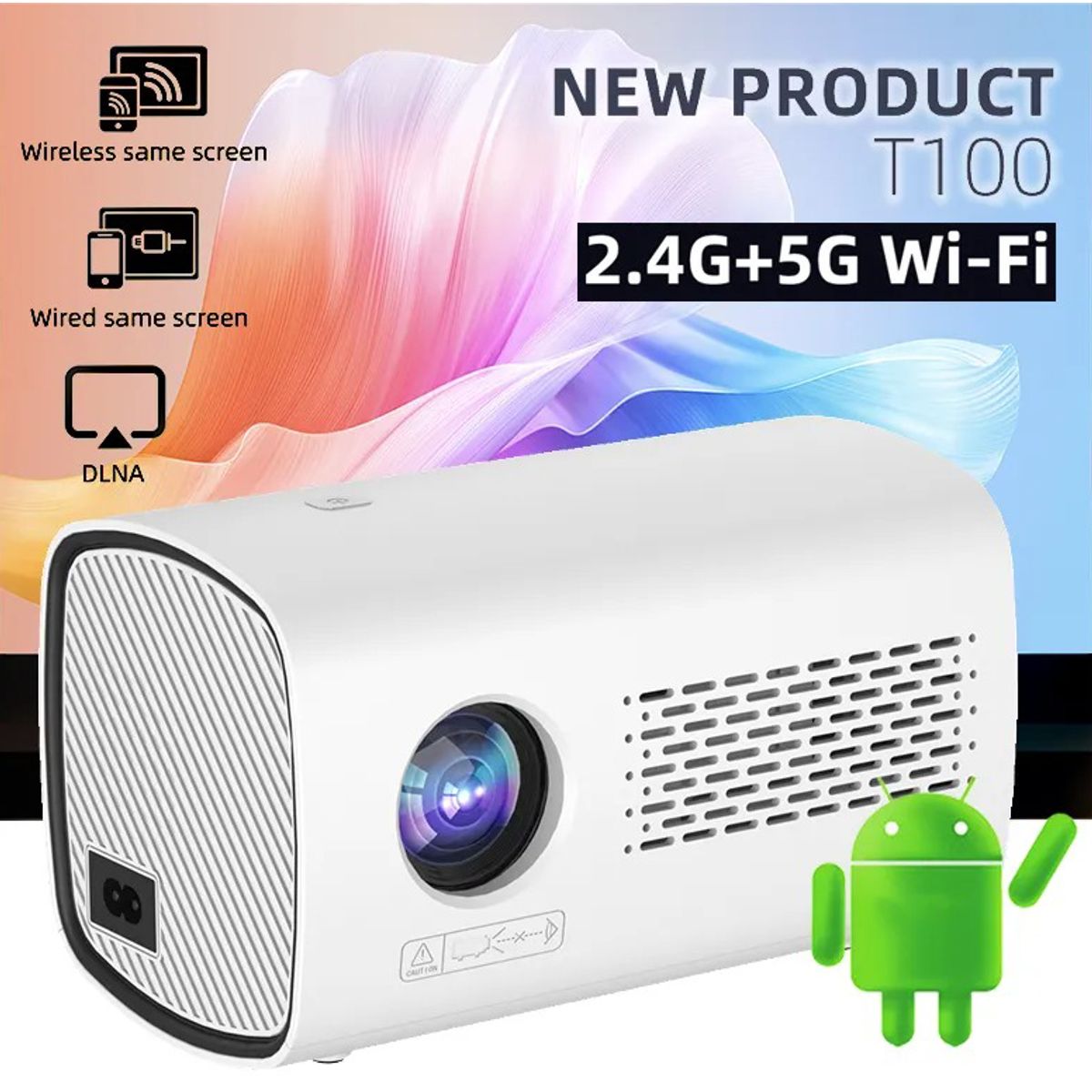 CASTLEN - Proyector T100 150 ANSI 720P USB HDMI WIFI