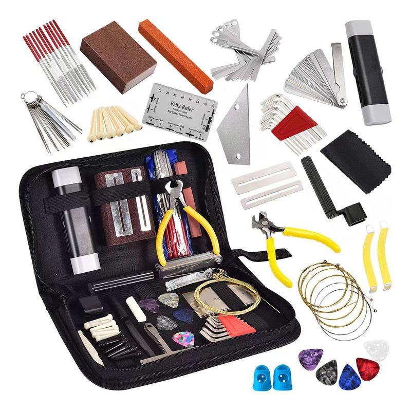 QUICK - Kit Mantenimiento Guitarra 79 Pcs Herra Reparación Bolsa