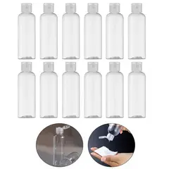 KUANGYE - Set 12 Botella De Viaje Dispensadora 100 Ml Transparente