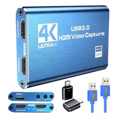 CASTLEN - Tarjeta de Captura de Audio Video 4K HD 60HZ 1080P USB
