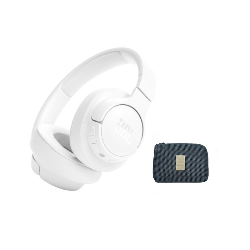 JBL - JBL Tune 720BT Audífonos inalámbricos-Blanco Y Toumi Audífono Estuche