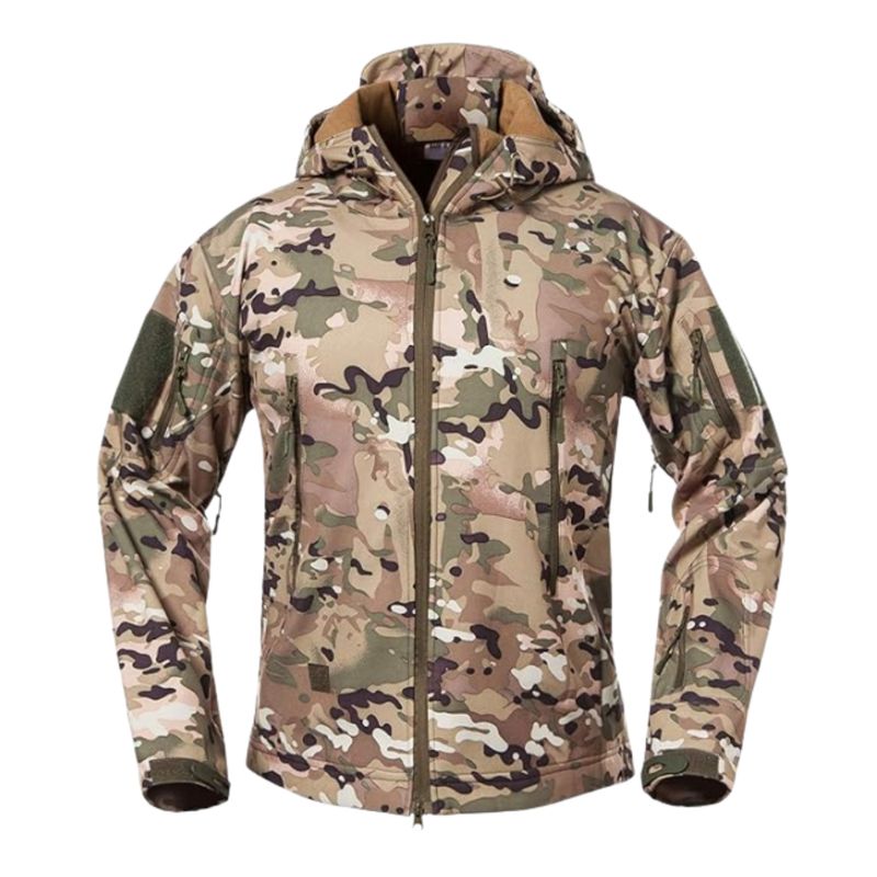EKOL TACTICA MILITAR - Chaqueta Softshell Tactica Militar Con Capucha Impermeable.