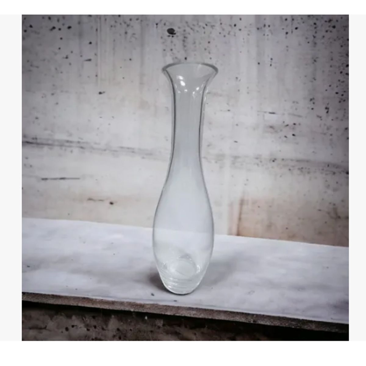GENERICO - Florero de Vidrio Tubular Curvado 32cm