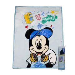 DISNEY - Frazada Ultra Soft Mickey Music 80x110cm Celeste