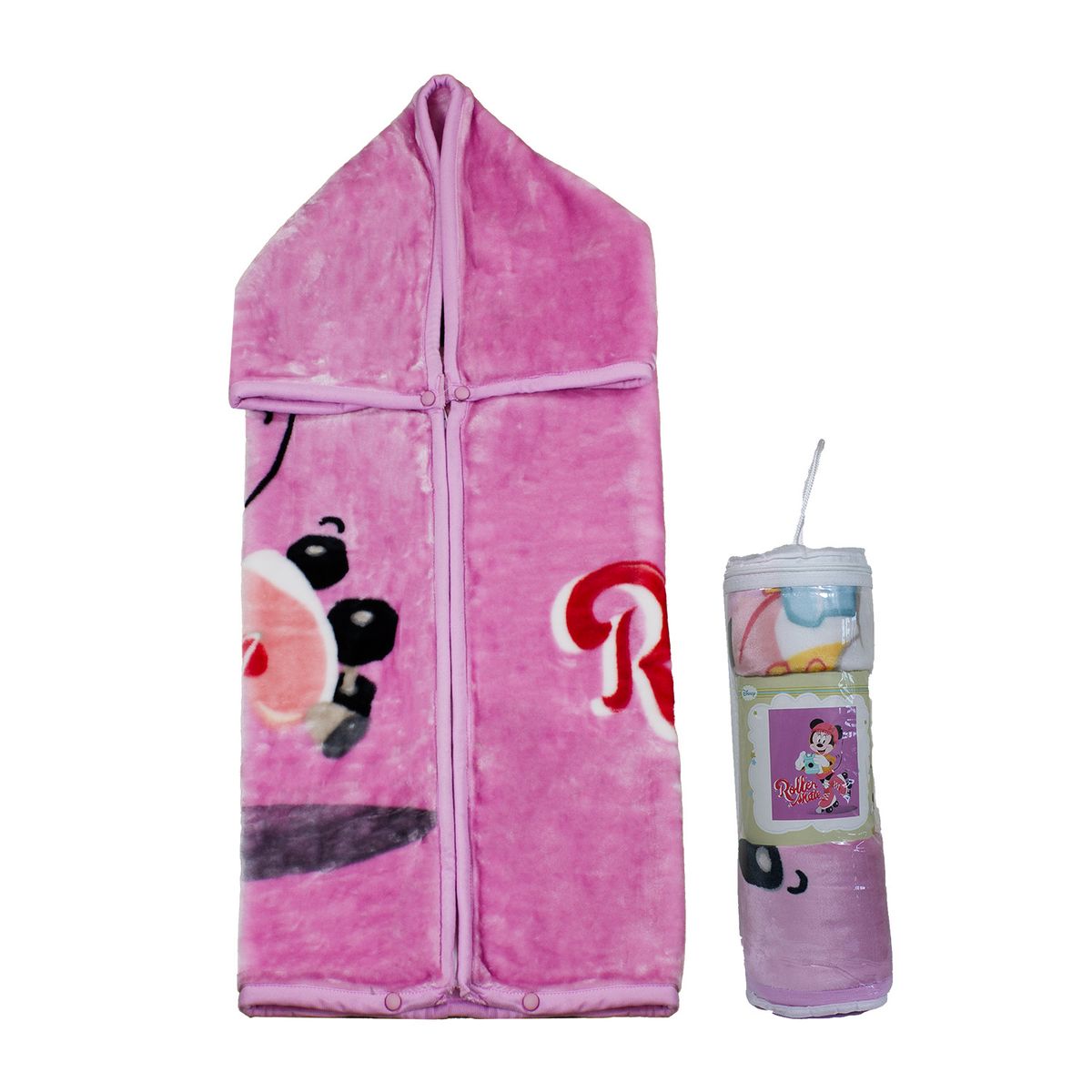 DISNEY - Saco con Broche Ultra Soft Minnie Roller 80x110cm Rosado
