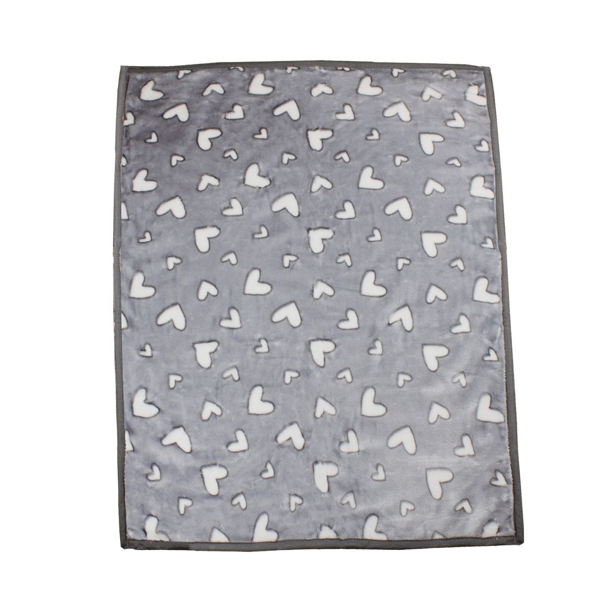 BEBESIT - Frazada Ultra Soft Corazones 110x140cm Gris Bebesit