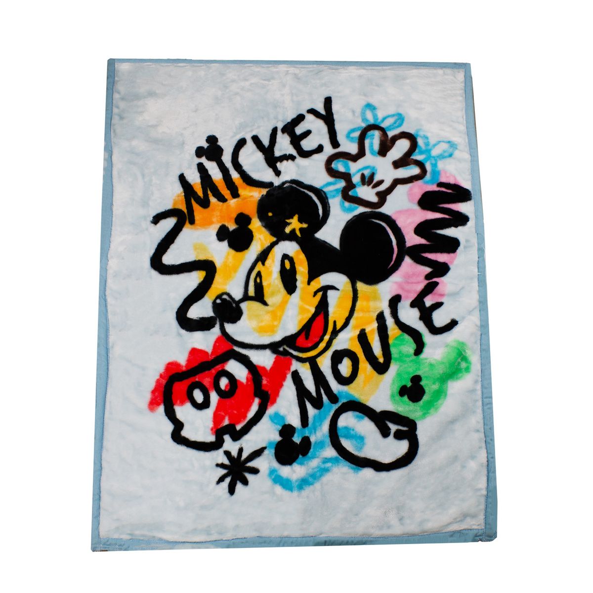 DISNEY - Frazada Ultra Soft Mickey Mouse 110x140cm Celeste Disney
