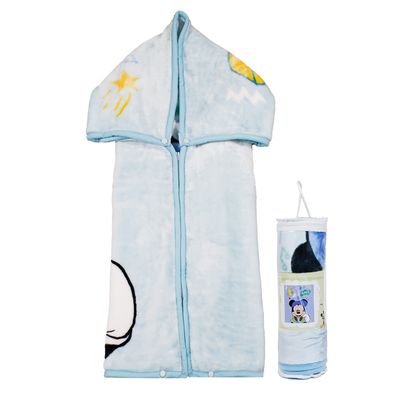 Imagen 2 del producto Saco con Broche Ultra Soft Mickey Music 80x110cm Celeste