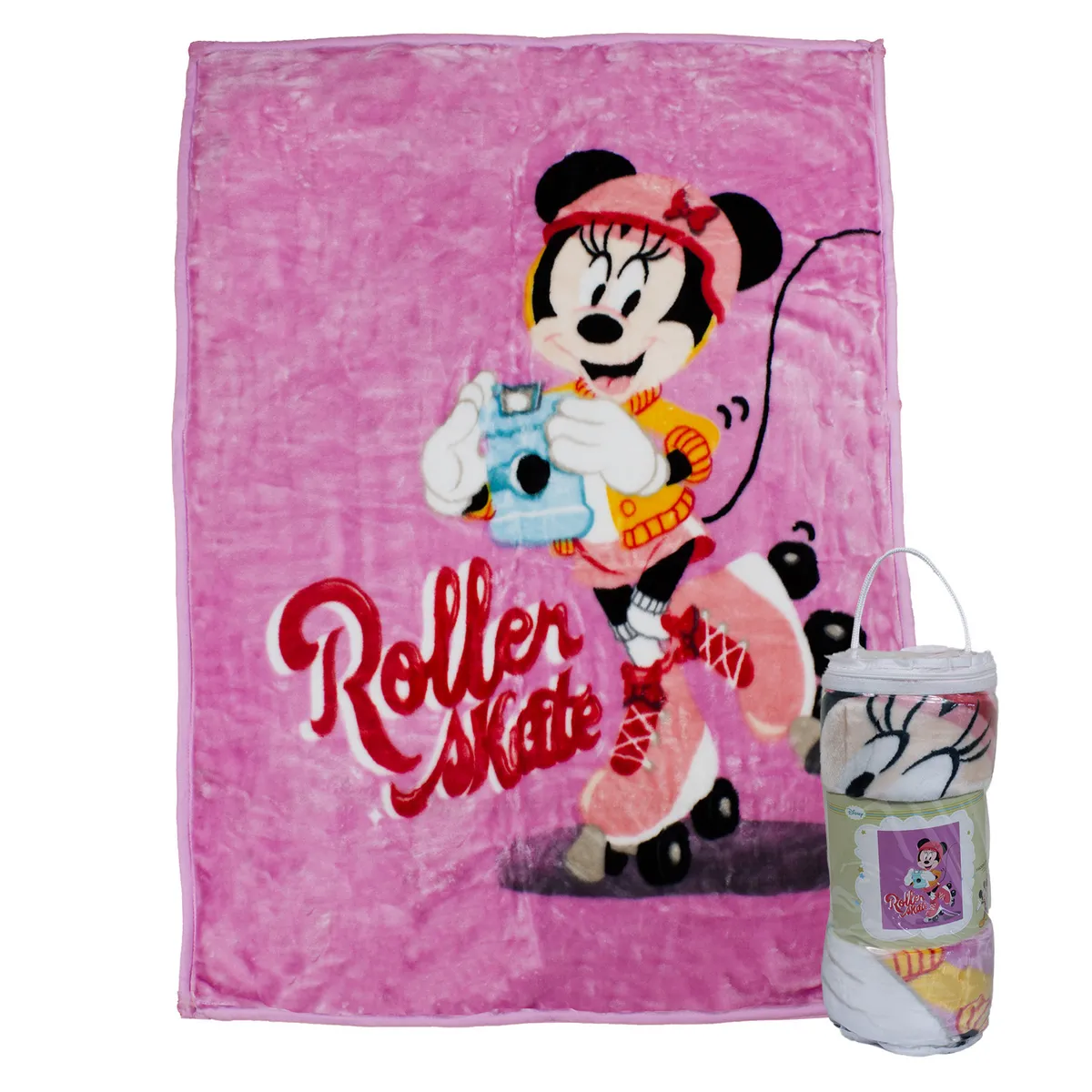 DISNEY - Frazada Ultra Soft Minnie Roller 110X140cm Rosado Disney
