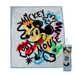 DISNEY - Frazada Ultra Soft Mickey Mouse 80x110cm Celeste