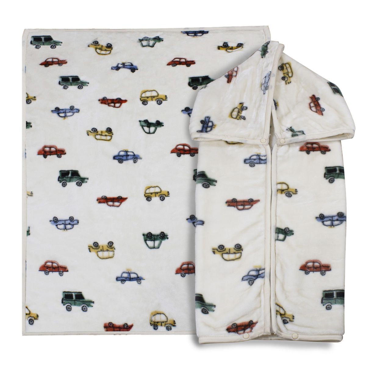 BEBESIT - Saco con Broche Ultra Soft Auto 80x110cm Beige Bebesit