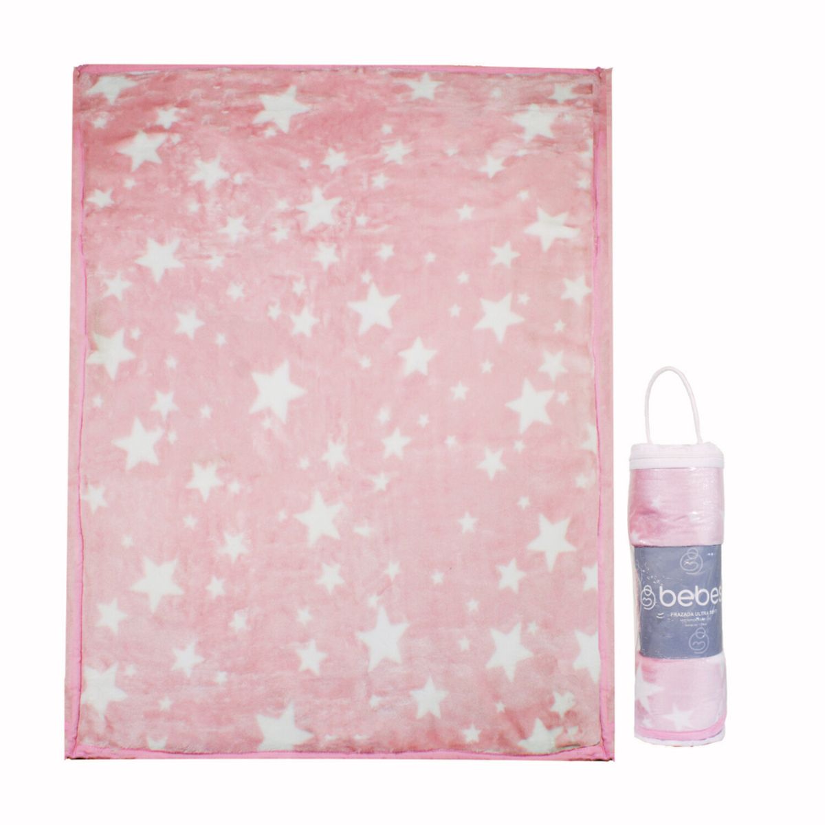BEBESIT - Frazada Ultra Soft Estrella 80x110cm Rosado Bebesit