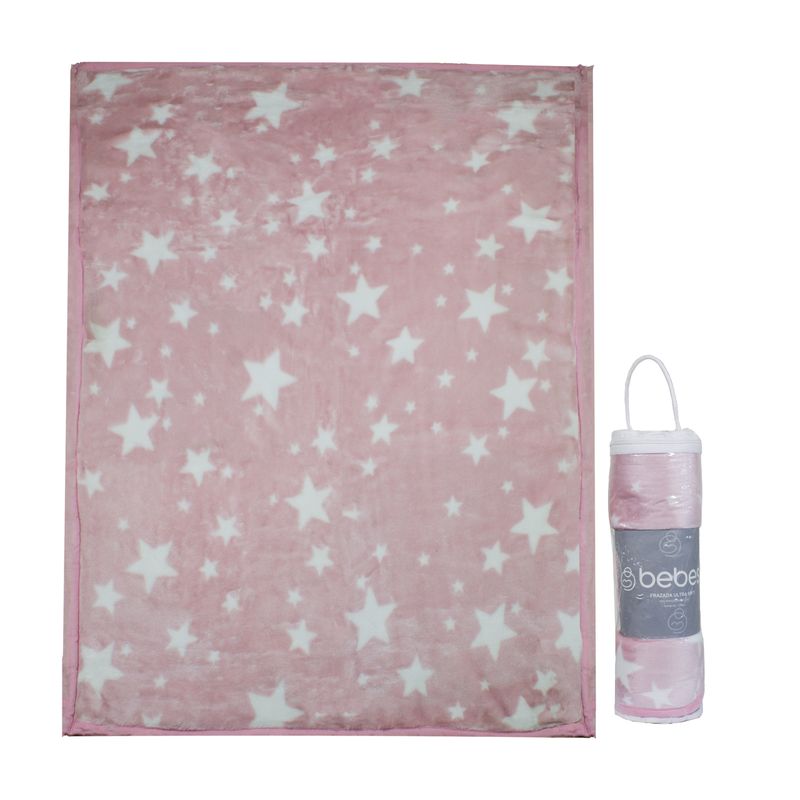 BEBESIT - Frazada Ultra Soft Estrella 80x110cm Rosado Bebesit