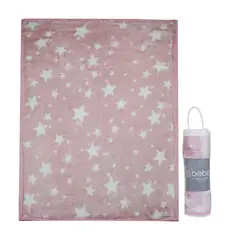 BEBESIT - Frazada Ultra Soft Estrella 80x110cm Rosado