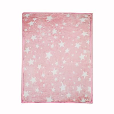 Imagen 2 del producto Frazada Ultra Soft Estrella 80x110cm Rosado