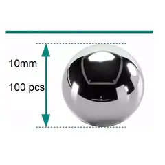 GENERICO - Bolas de Acero 10mm para Resortera Honda De Caza 100 pcs
