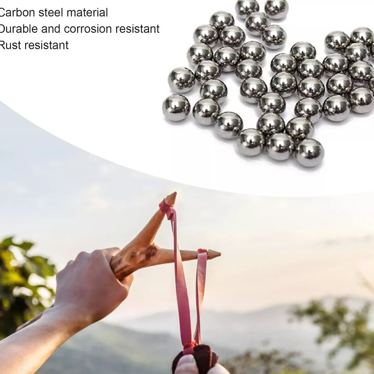 GENERICO - Bolas de Acero 10mm para Resortera Honda De Caza 100 pcs