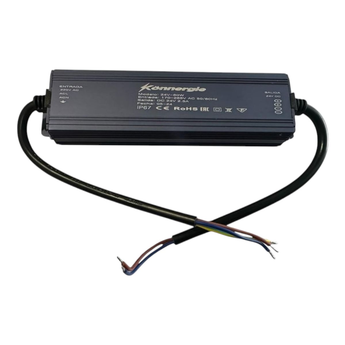 GENERICO - Fuente De Poder 24V 25A 60W IP67 Hermética