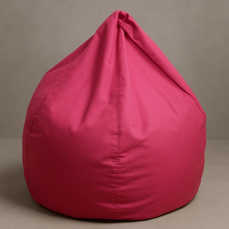REHUCE - Puff eco cuero tamaño L - Fucsia.