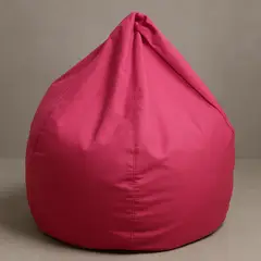 REHUCE - Puff eco cuero tamaño L - Fucsia.