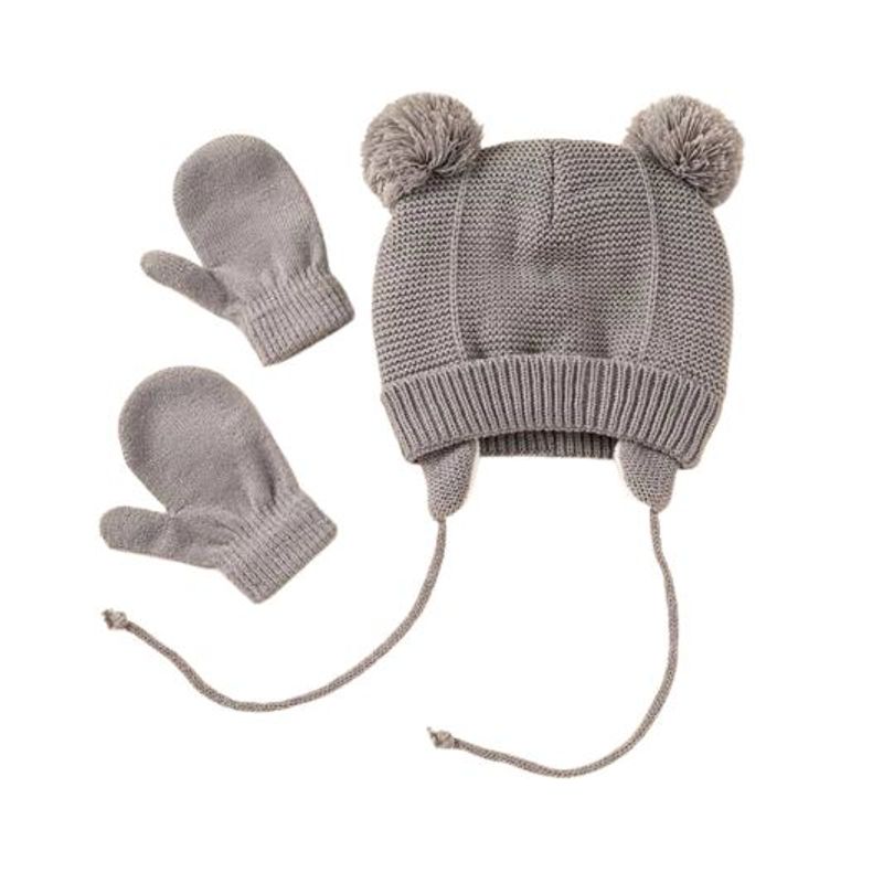 GENERICO - Set gorro y guantes para bebe 2 meses a 12 meses..