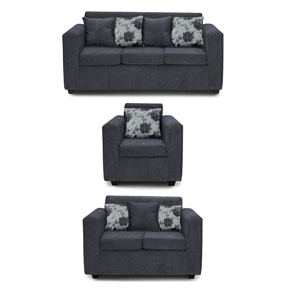 ADONIS LEUDH - Living 3+2+1 Ezeiza Chenille Marengo XL