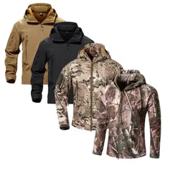 EKOL TACTICA MILITAR - Chaqueta Softshell Tactica Militar Con Capucha Impermeable