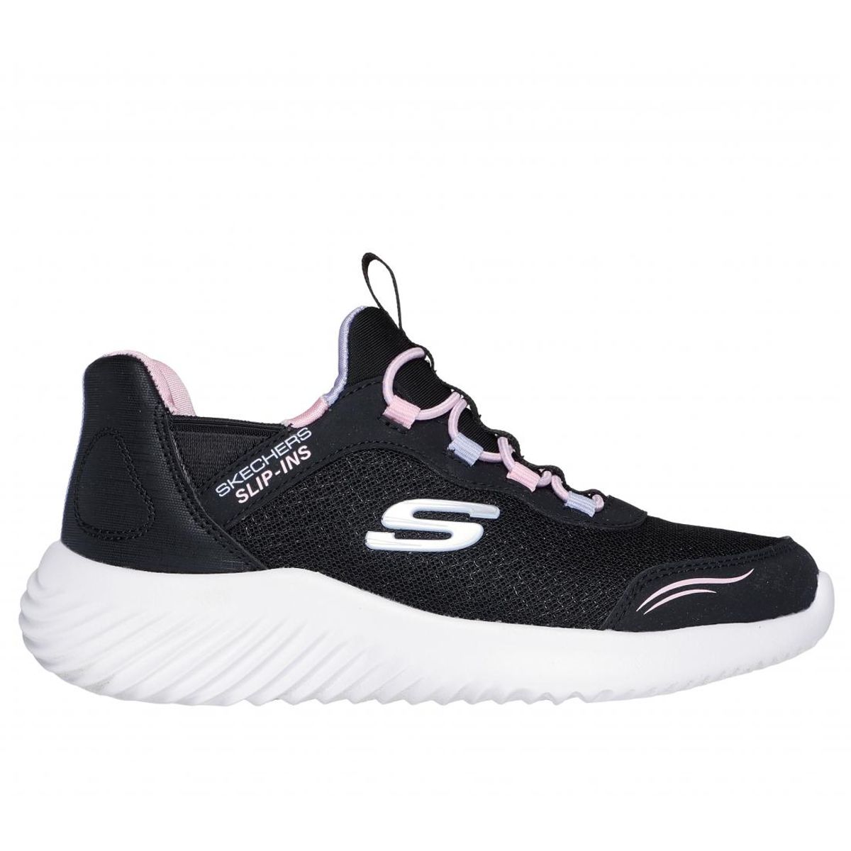 SKECHERS - Zapatilla Niña Slipins Bounder Simple Cute Negro Skechers