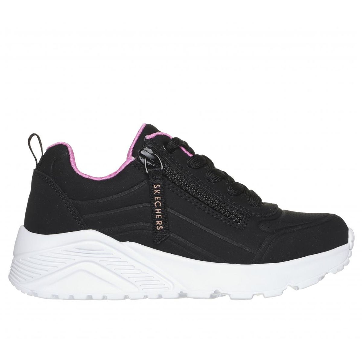 SKECHERS - Zapatilla Niña Uno Lite Easy Zip Negro Skechers