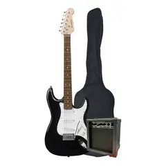 SCORPION - PACK GUITARRA ELECTRICA NEGRO PAC-10BK
