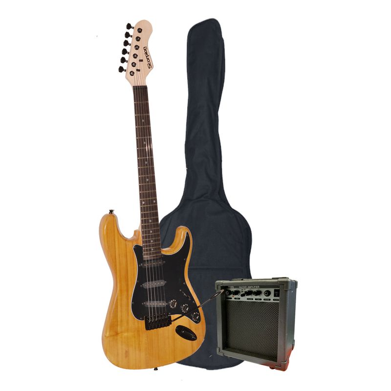 SCORPION - PACK GUITARRA ELECTRICA NATURALNEGRO PAC-49NABK SCORPION