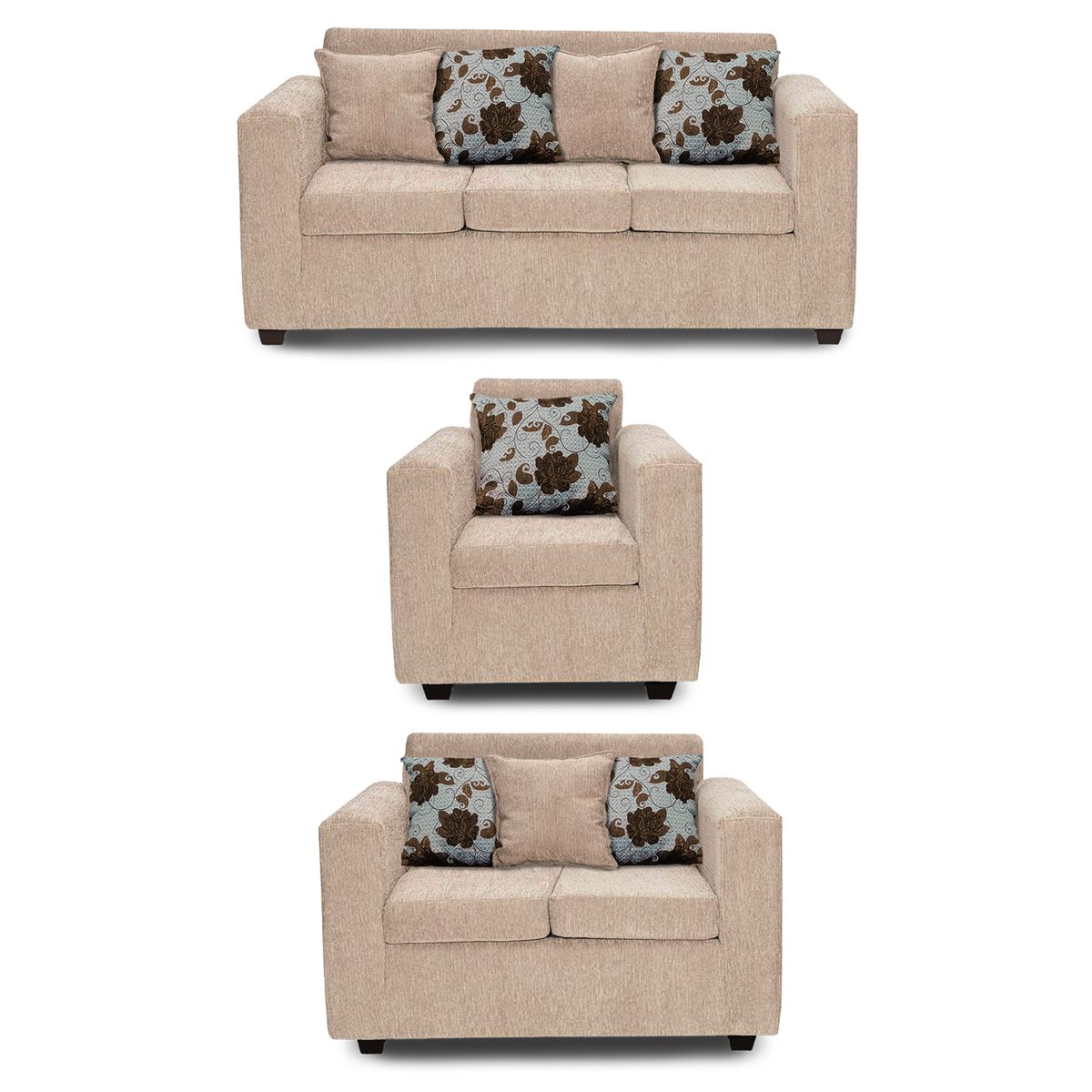 ADONIS LEUDH - Living 3+2+1 Ezeiza Chenille Beige XL