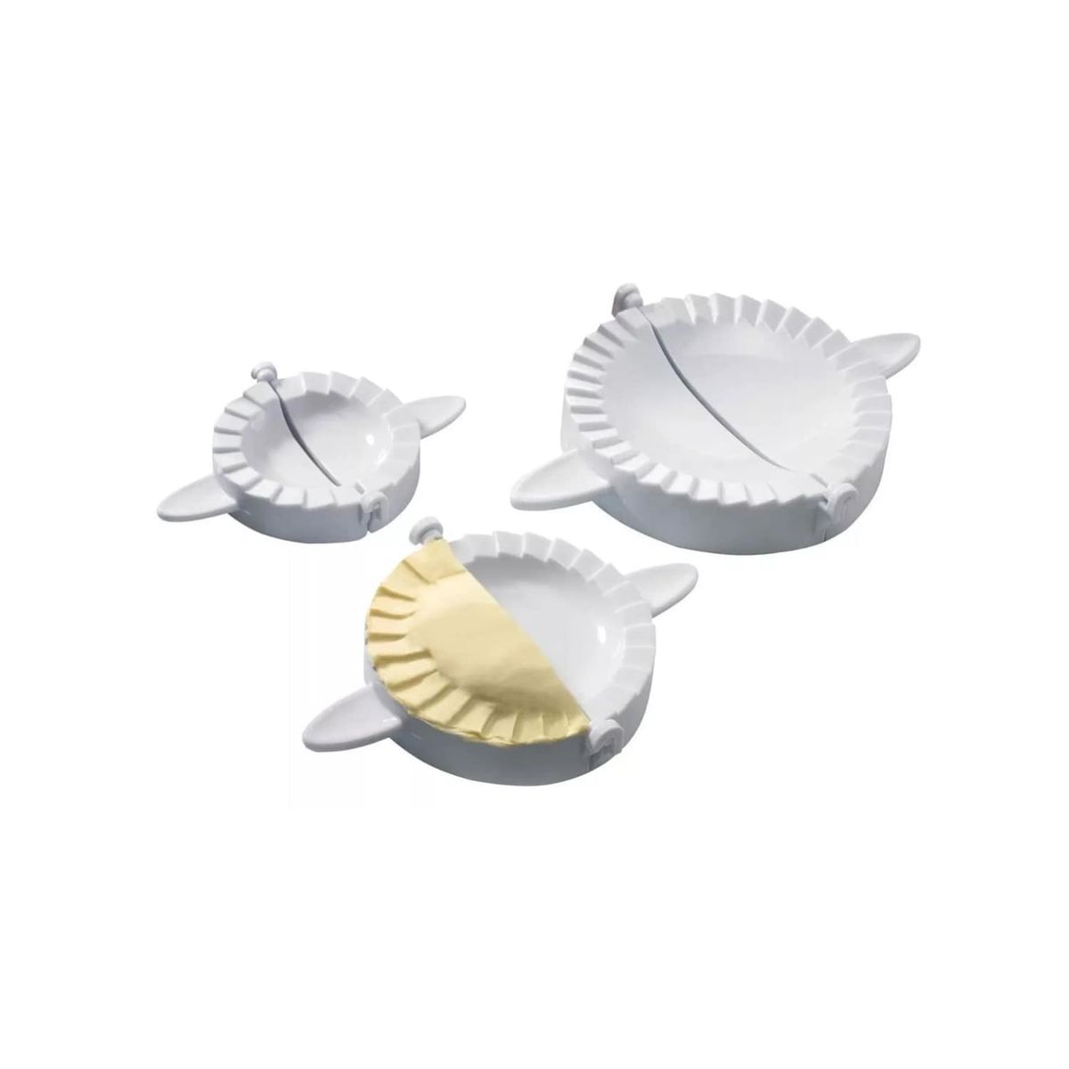 GENERICO - Set 3 Moldes Plasticos Para Empanadas de diferente Tamaño