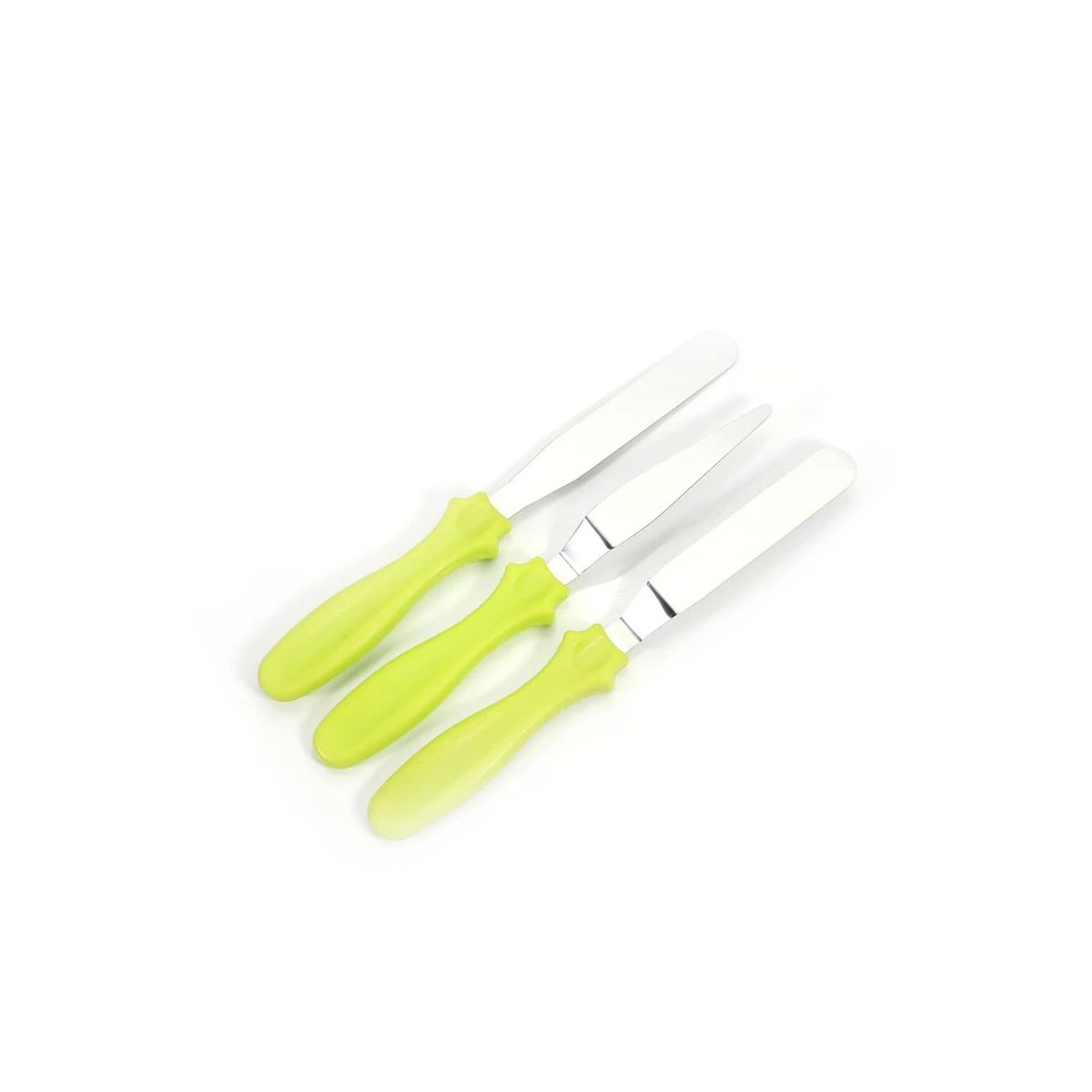 GENERICO - Set 3 Espátulas Para Alisar y Untar Cocina Reposteria Verde.