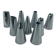 GENERICO - Set De 9 Boquillas Grandes N° 565760616263646566