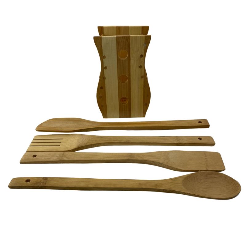 GENERICO - Juego De Utensilios De Cocina Madera 4 Piezas Organizacion
