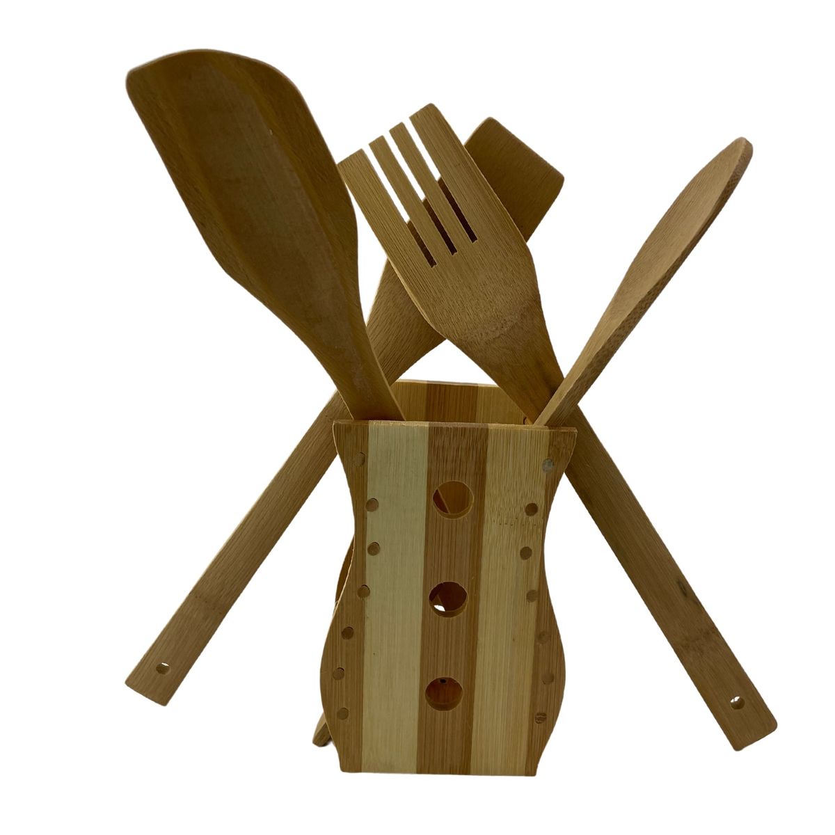 GENERICO - Juego De Utensilios De Cocina Madera 4 Piezas Organizacion
