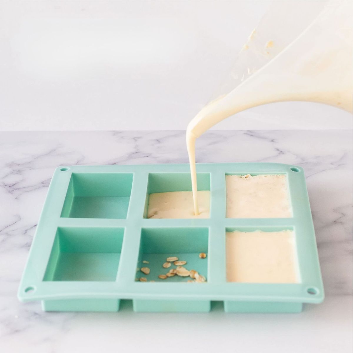 GENERICO - Molde De Silicona Reposteria Rectangular 6 Divisiones Color Verde