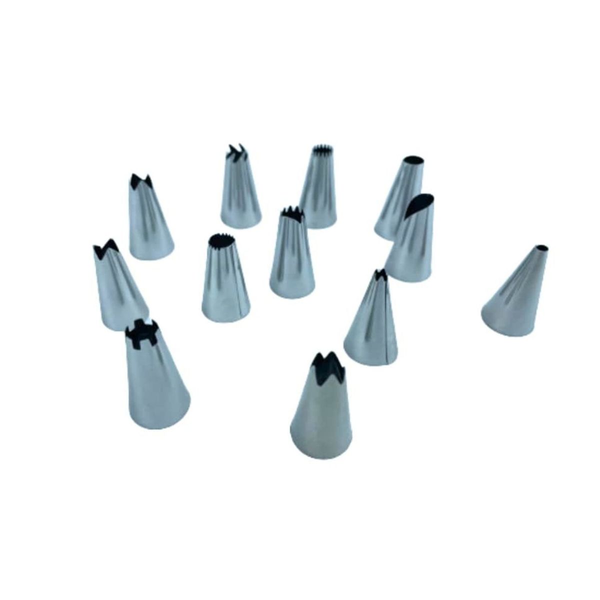 GENERICO - Set 12 Boquillas + Manga Pastelería Repostería Decoración