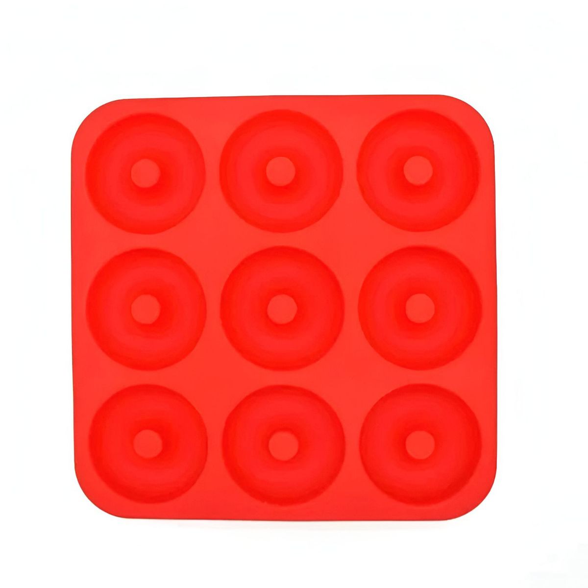 GENERICO - Moldes Silicona Donas Moldes De Silicona Donut Molde Dona Rojo.