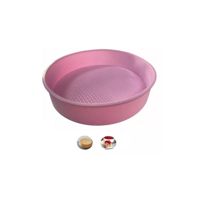 GENERICO - Molde Silicona Redondo 26cm para Torta Queque Reposteria