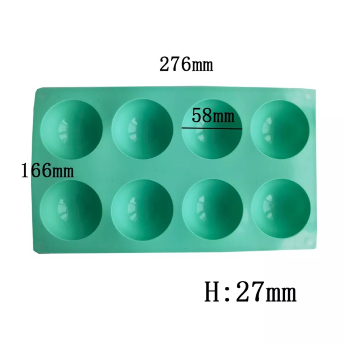 GENERICO - Molde De Silicona Chocolate Molde Silicona 8 Media Esfera