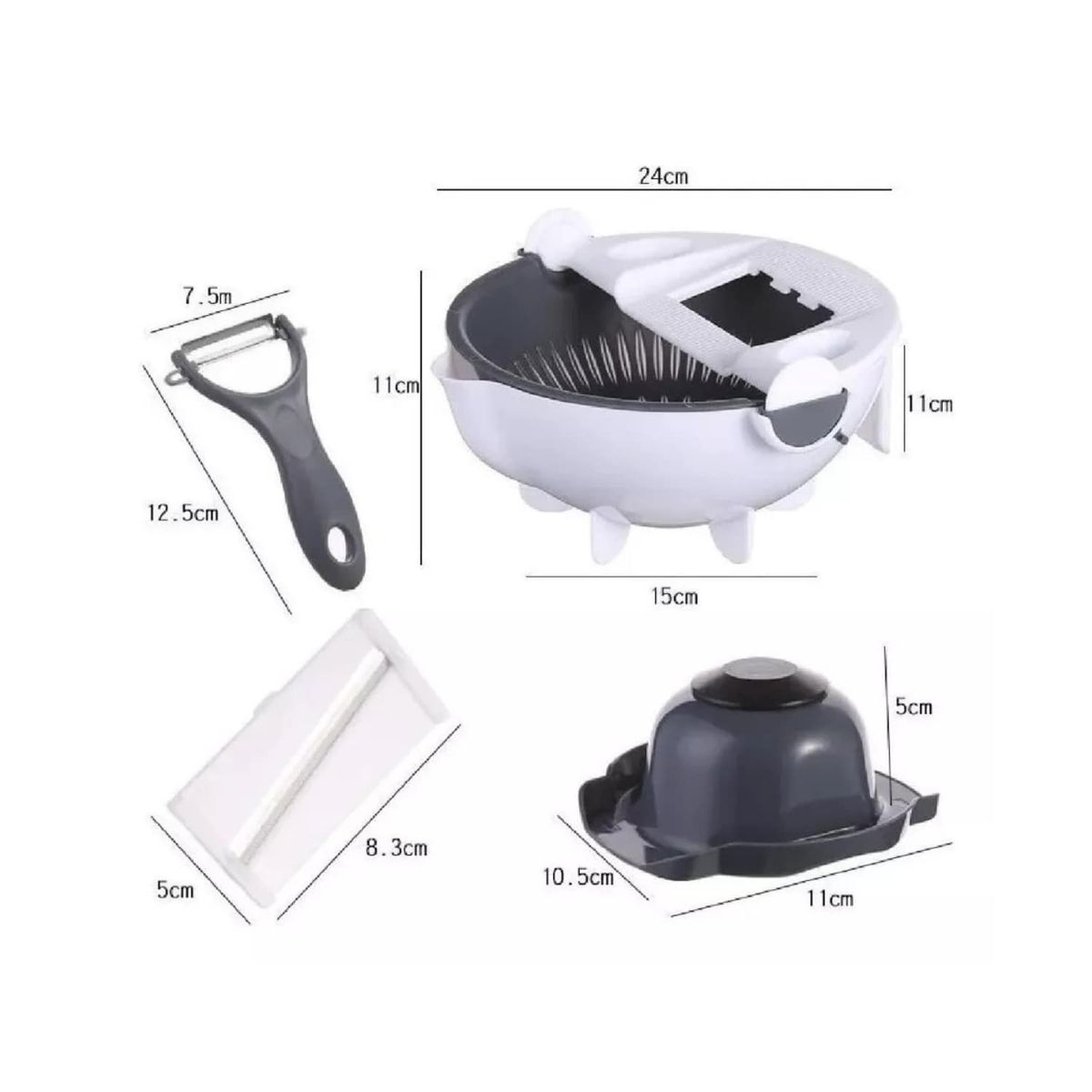 GENERICO - Picador Rallador Escurridor De Verduras Gitatorio Multiuso