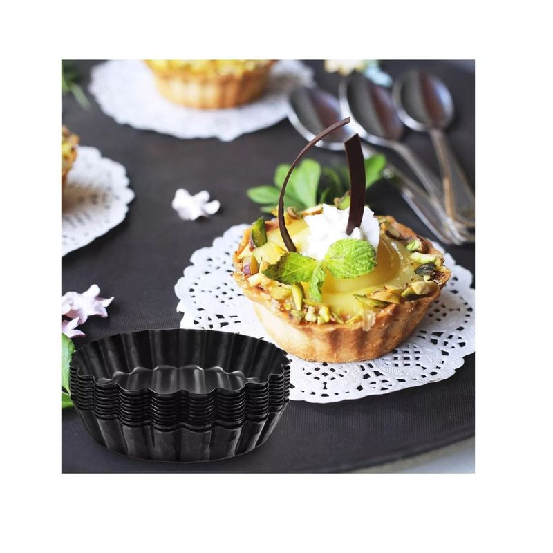 GENERICO - Set 12 Moldes de Tartaleta Desmontable 105cm Cocina Reposteria