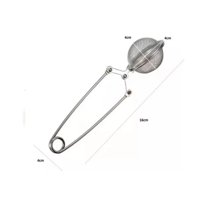 GENERICO - Filtro Colador Para Infusiones Pinza Té Mate Hierbas 16cm