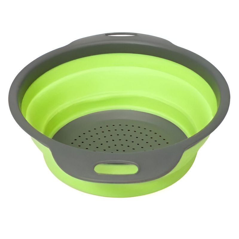 GENERICO - Colador Plegable Silicona 24 cm Frutas Verduras Escurridor Cocina.
