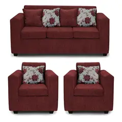 ADONIS LEUDH - Living 3+1+1 Ezeiza Chenille Rojo